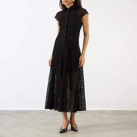 Shield Lace Shirt Dress