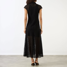 Shield Lace Shirt Dress