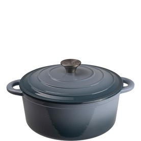 Cast Iron Sea Salt Blue Casserole Dish 26cm