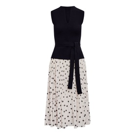 Tanya Petite Polka Dot Flared Dress