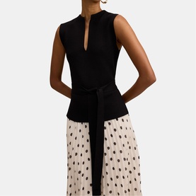 Tanya Petite Polka Dot Flared Dress