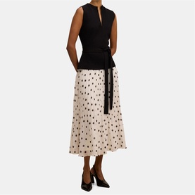 Tanya Petite Polka Dot Flared Dress