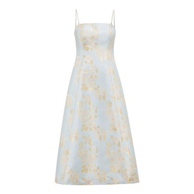 Charlotte Floral Jacquard Flared Dress