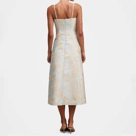 Charlotte Floral Jacquard Flared Dress