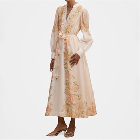 Christina Petite Floral Flared Dress