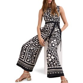 Cyra Floral Belted Jumpsuit