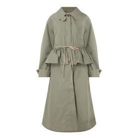 Myrtle Peplum Trench Coat