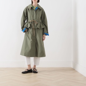Myrtle Peplum Trench Coat
