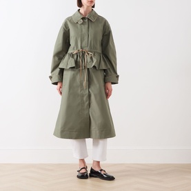 Myrtle Peplum Trench Coat