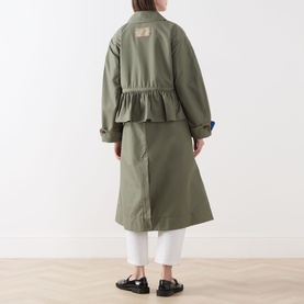 Myrtle Peplum Trench Coat