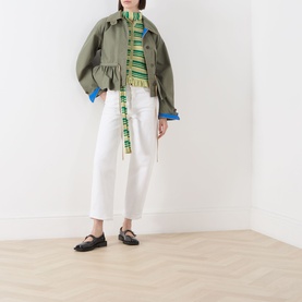 Myrtle Peplum Trench Coat