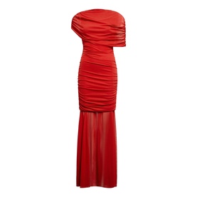Elouise Asymmetrical Cape Dress