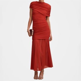 Elouise Asymmetrical Cape Dress