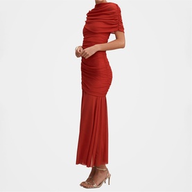 Elouise Asymmetrical Cape Dress