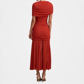 Elouise Asymmetrical Cape Dress