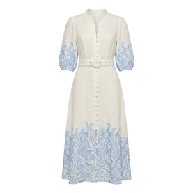 Esther Embroidered Flared Dress