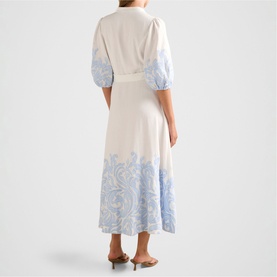 Esther Embroidered Flared Dress