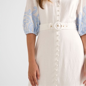 Esther Embroidered Flared Dress