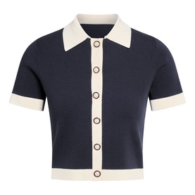 Farah Knitted Button Top