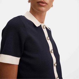 Farah Knitted Button Top