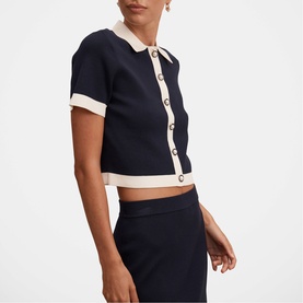 Farah Knitted Button Top
