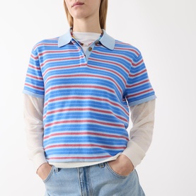 Layered Stripe Rugby Top