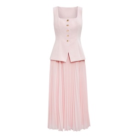 Halsey Petite Waistcoat Pleated Dress