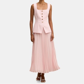 Halsey Petite Waistcoat Pleated Dress