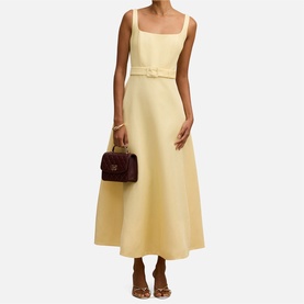 Hayden Petite Belted Flared Dress