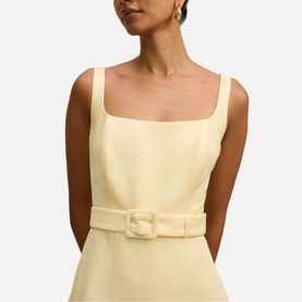 Hayden Petite Belted Flared Dress
