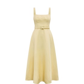 Hayden Petite Belted Flared Dress
