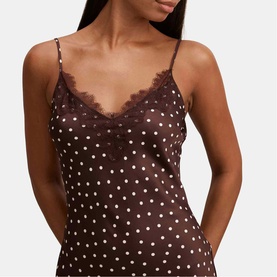 Jess Lace Trim Polka Dot Dress