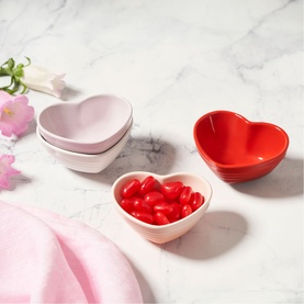 Stoneware Mini Heart Bowl 80ml, Set of Four