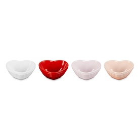 Stoneware Mini Heart Bowl 80ml, Set of Four