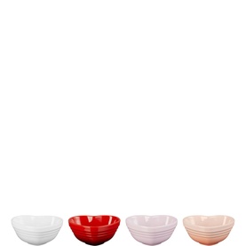 Stoneware Mini Heart Bowl 80ml, Set of Four