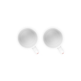 Stoneware Heart Pattern Mug 350ml, Set of Two