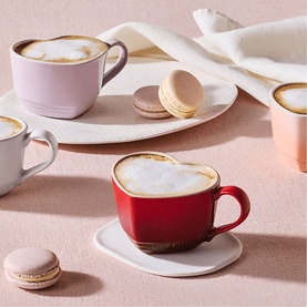 Stoneware Heart Mug 220ml, Set of Four