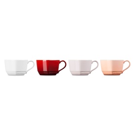 Stoneware Heart Mug 220ml, Set of Four