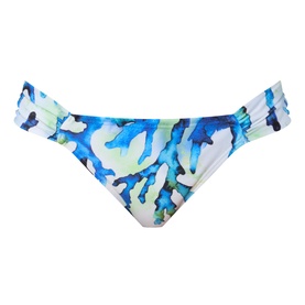 Coral Ruched Bikini Bottoms