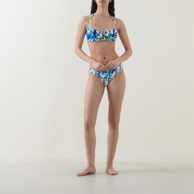 Coral Ruched Bikini Bottoms