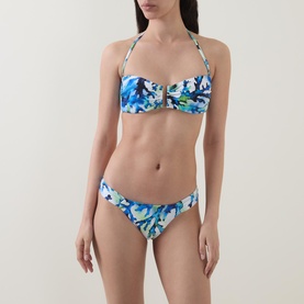 Coral Ruched Bikini Bottoms