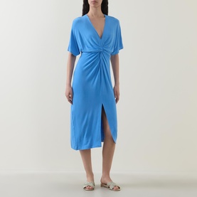 Ruched Knot Beach Dress