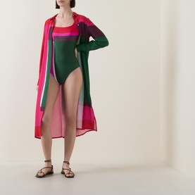 Colour-Blocked One Piece Swimsuit