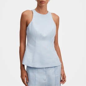 Liliana Keyhole Peplum Top