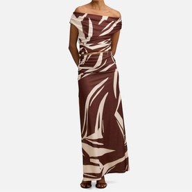 Mimi Petite Leaf Flared Skirt