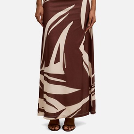 Mimi Petite Leaf Flared Skirt