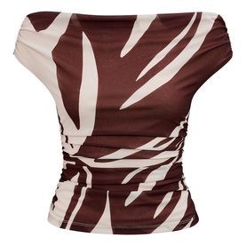 Mimi Petite Leaf Off The Shoulder Top