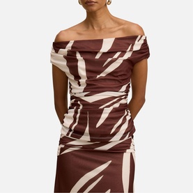 Mimi Petite Leaf Off The Shoulder Top