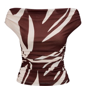 Mimi Petite Leaf Off The Shoulder Top