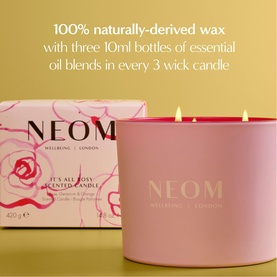It&rsquo;s All Rosy 3 Wick Candle Rose, Geranium & Orange 420g